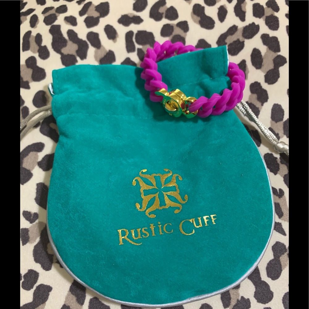 Girls Rustic Cuff purple bracelet